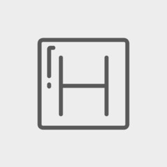 Hospital thin line icon