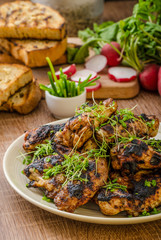 Grilled teriyaki chicken wings