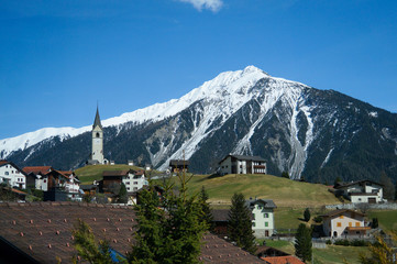 Fototapeta na wymiar Beautiful view near Julier pass , Switzerland