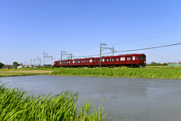 Fototapeta premium 養老鉄道の電車