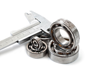 Bearings on a white background