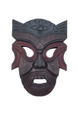 Wooden mask isolated on white background