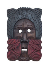 Wooden mask isolated on white background