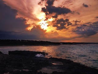 Fototapeta premium Tramonto nella baia