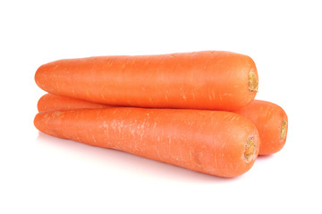 fresh carrot on a over white background