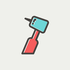 Dental drill thin line icon