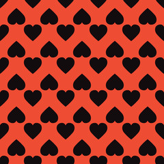 A pattern of hearts