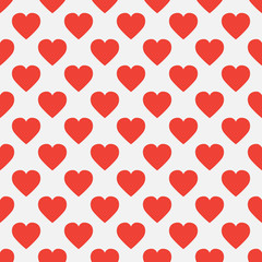 A pattern of hearts