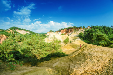 Fototapeta premium Red Cliffs in Roussillon, Provence, France