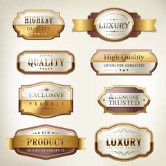Fotobehang luxury premium quality golden plates collection © JoyImage