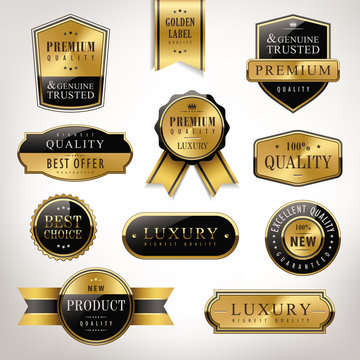 luxury premium quality golden labels collection
