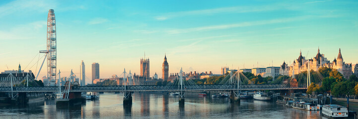 Thames River Panorama - obrazy, fototapety, plakaty