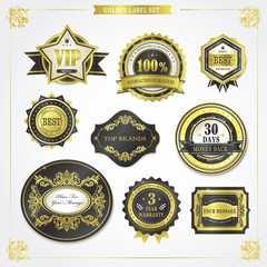 elegant premium quality golden labels collection