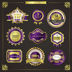 elegant premium quality golden labels collection