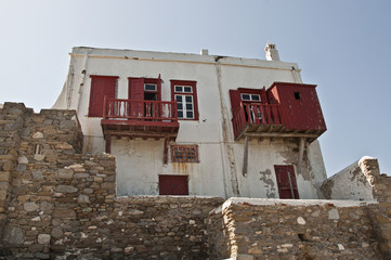 Deserted traditional house in Mykonos