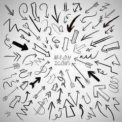 sketch style arrows set collection