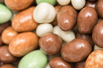 Assorted Milk Round Chocolate Sweets Background