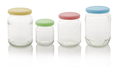 set of empty jars