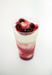 Fototapeta na wymiar Dessert with strawberry jam