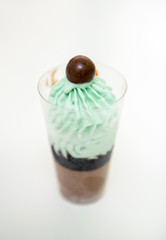 Chocolate and mint dessert