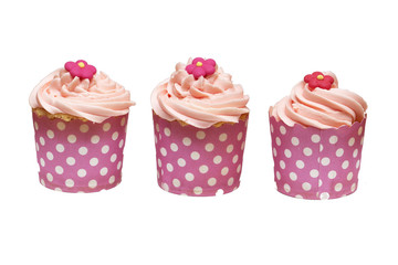 Isolated cupcakes