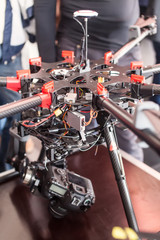 Quadrocopter with camera on table