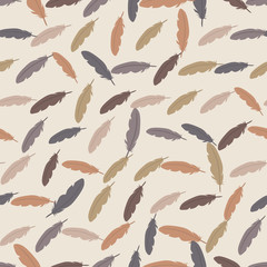 Seamless colorful background made of feathers