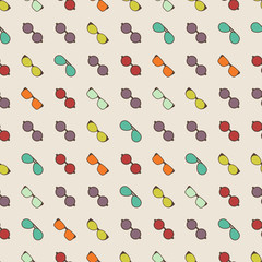 Seamless colorful background made of sunglasses in flat style in