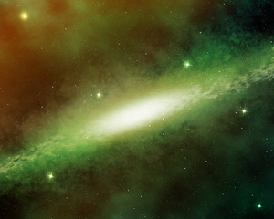 Obraz na płótnie Canvas planetary nebula glowing into deep space