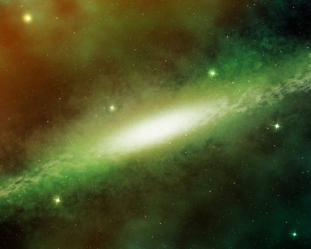 planetary nebula glowing into deep space
