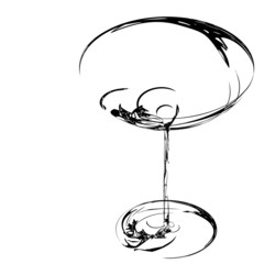 The stylized wine glass for fault