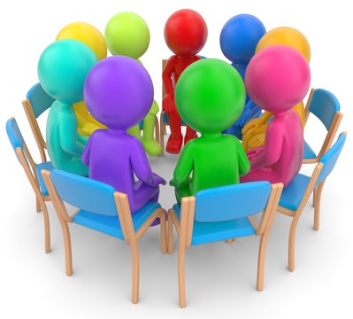 Selbsthilfegruppe bunt