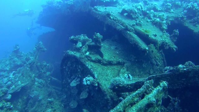 the wreckage of the wreck ship SS Carnatic, Red Sea 
