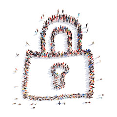 people in the shape of locks.