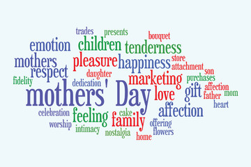 WEB ART DESIGN Tag cloud mother's day  family marketing 020