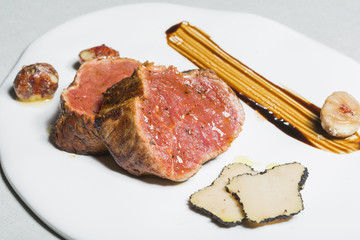 Beef steak luxury dish