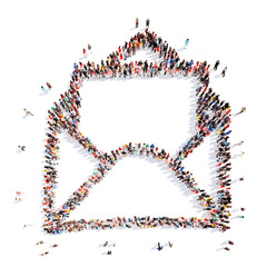 people in the form of a letter.