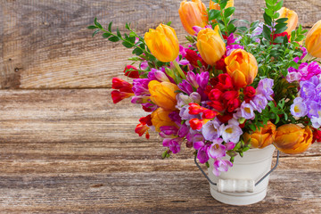 freesia and  flowers
