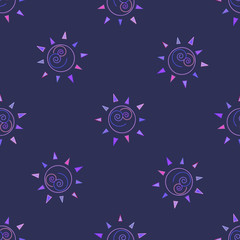 Cartoon sun seamless pattern illustration circle symbol