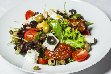 Greek salad in a plate