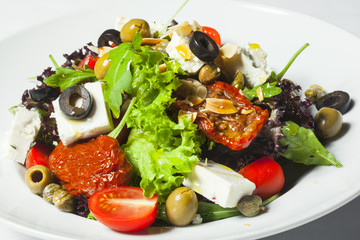 Greek salad in a plate