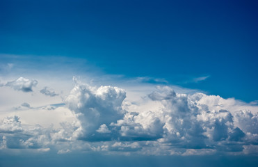 Beautiful sky with white clouds