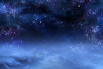 Fototapeta na wymiar nightly sky, space background
