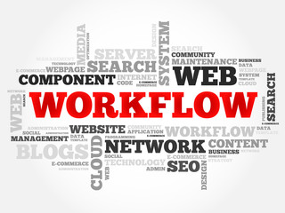 WORKFLOW word cloud, business concept