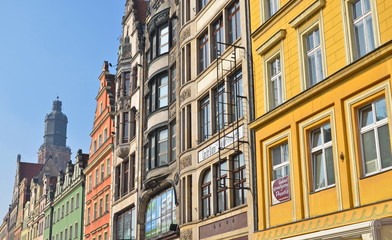 Fototapeta na wymiar Fassaden in Wroclaw