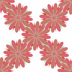 Fototapeta na wymiar Flower seamless pattern illustration