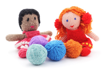 Handmade rag dolls.