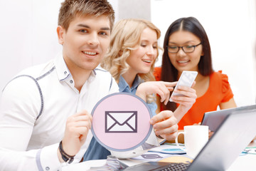 Young team working on new apps