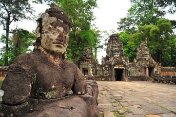 Fototapeta na wymiar Ruins of Preah Khan Temple in Cambodia