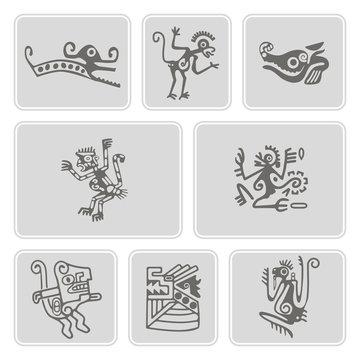 icons with American Indians relics dingbats characters (part 5)